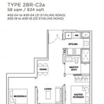 Stirling 2BR C2a 624 sqft