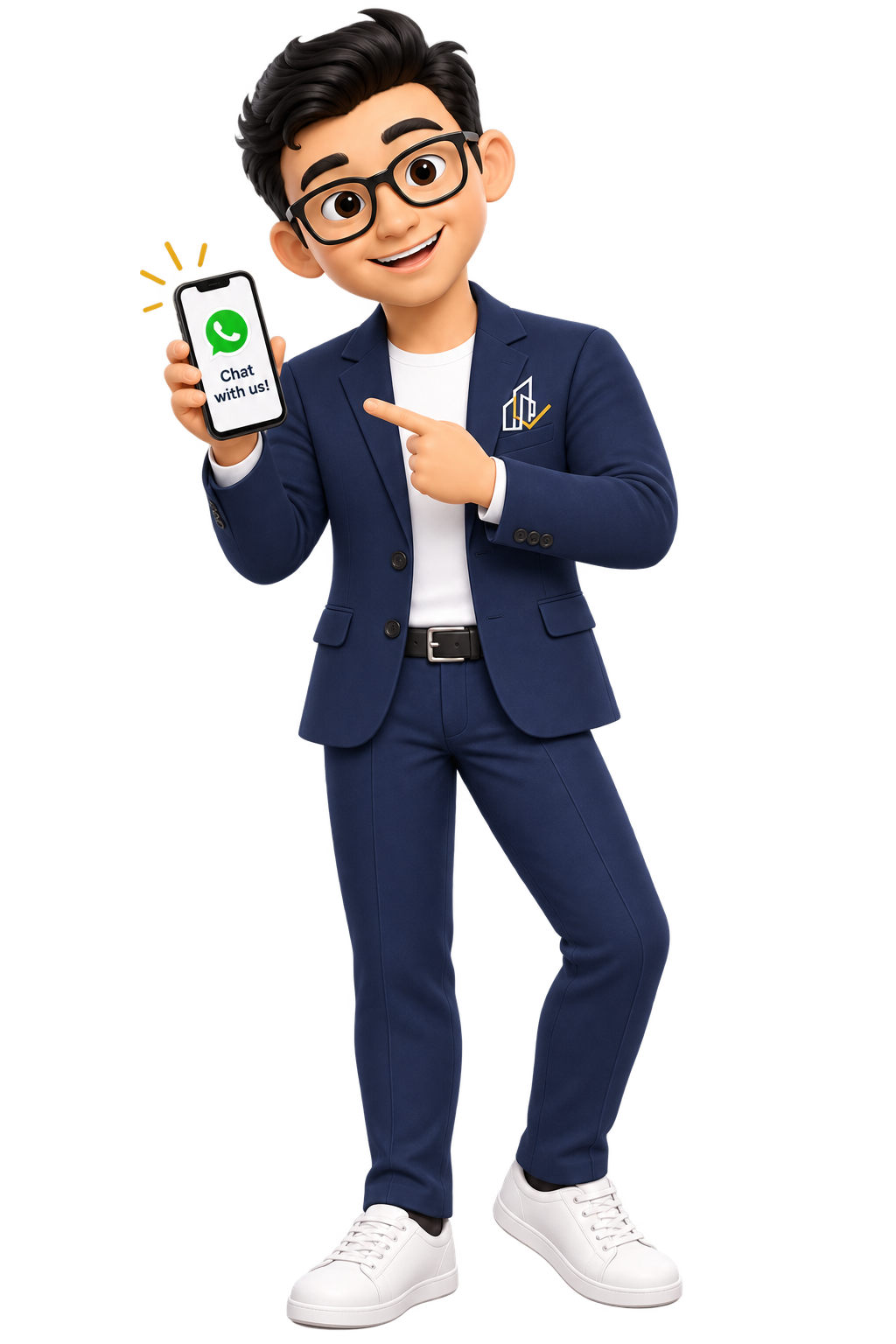 Benny ready to start a conversation on WhatsApp